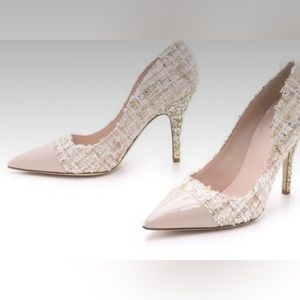 BNWOB Kate Spade ‘Lacy’ Sparkle Tweed Pumps - 8.5 - Nude $328